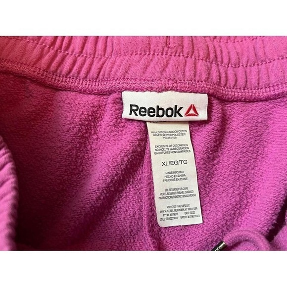 Reebok‎ Pink Athletic Workout Running Shorts Elastic Waist Drawstring XL - Picture 3 of 4